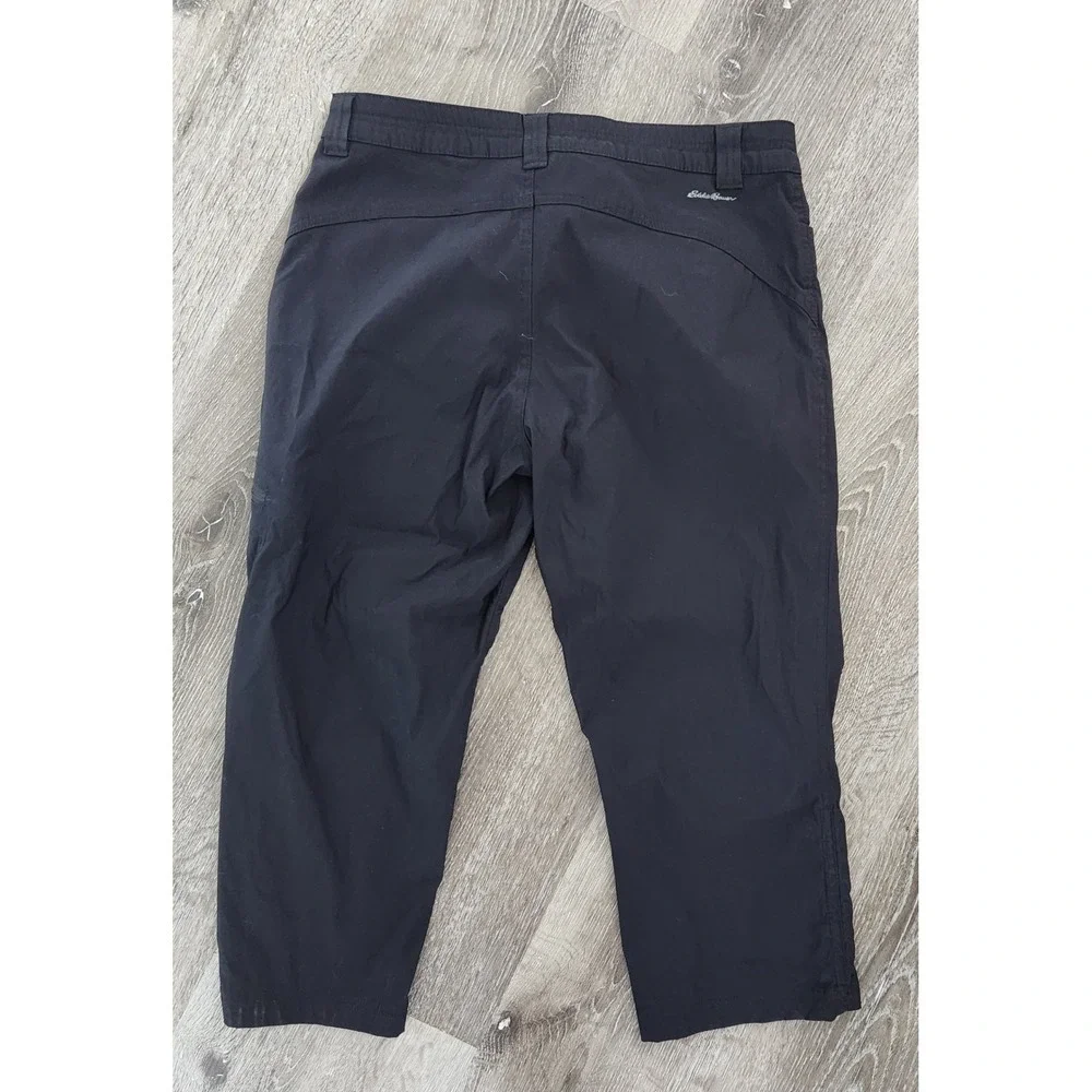 Eddie Bauer Travex Horizon Capri Pants Black Women 6 Hiking Outdoor Cropped